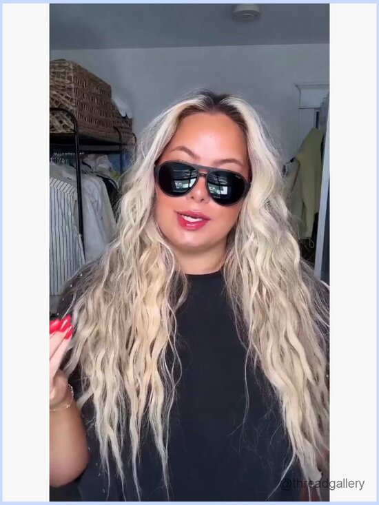 Polarized Oversized Aviator Sunglasses Recycled Plastic Eco-Friendly main image 4